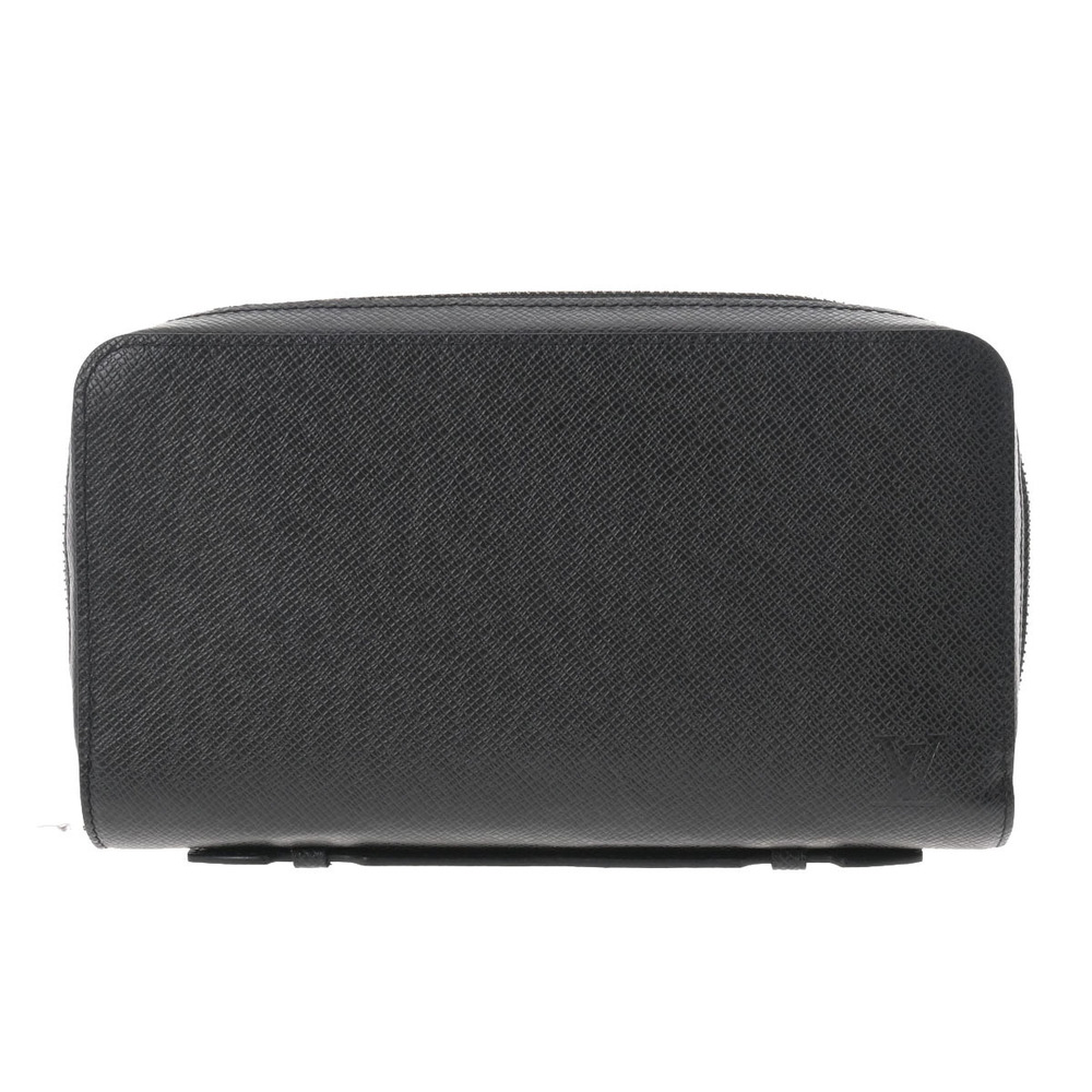 LOUIS VUITTON Taiga Zippy Clutch Bag Ardoise Leather Long Wallet